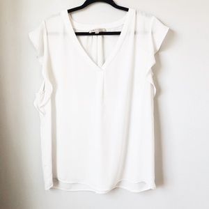 Philosophy Sheer White Blouse Size XL